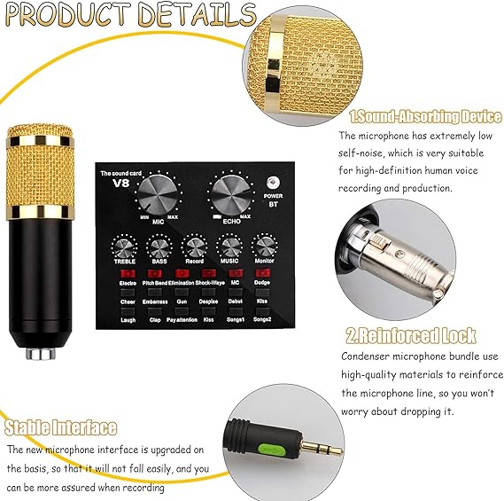 Condenser Mic with Sound Mixer Kit