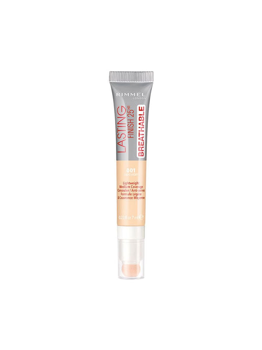 Rimmel London, Lasting Finish Breathable Concealer, Shade 001, Light Ivory